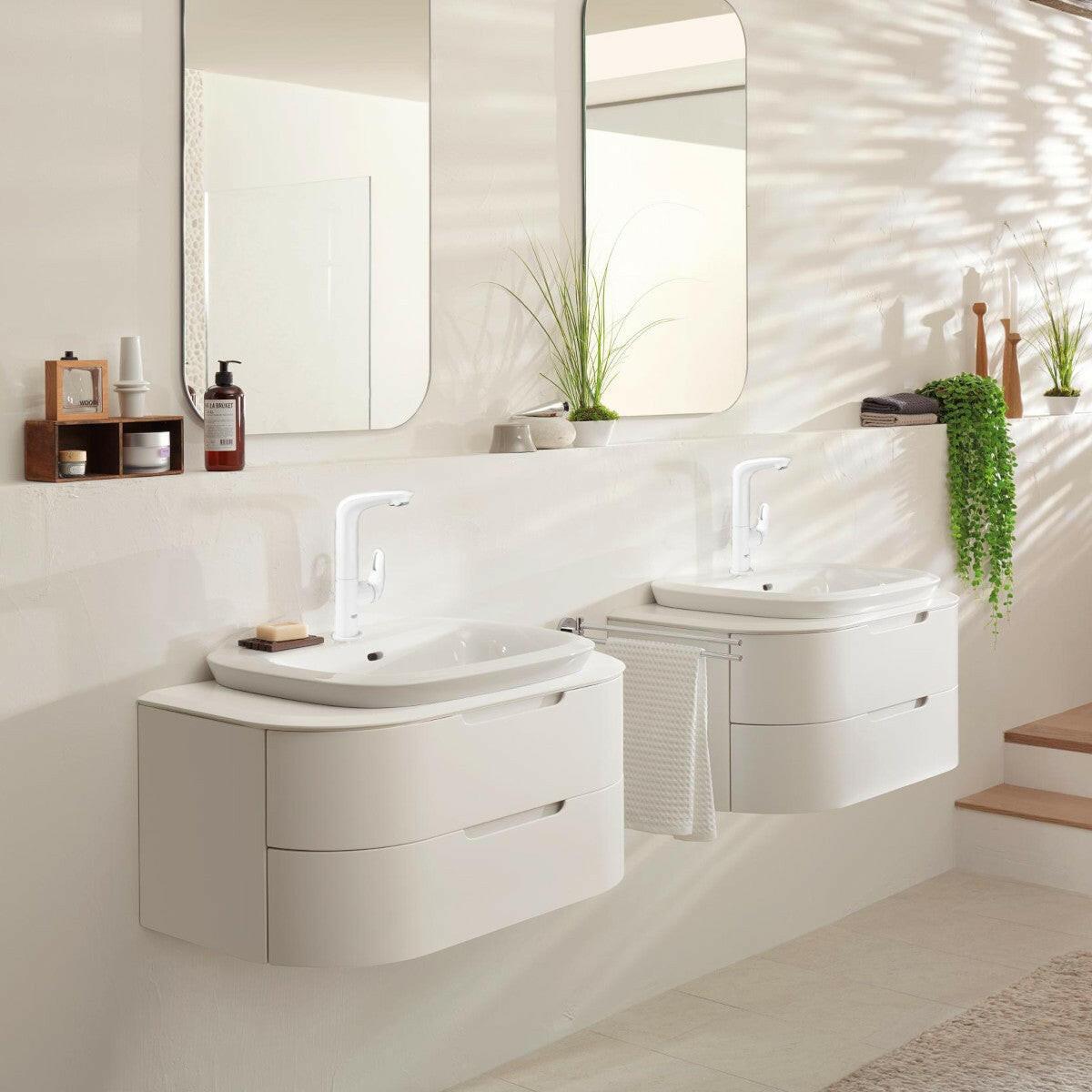 Grohe Eurostyle mosdó csaptelep magas fehér húzórudas leeresztőgarnitúra (23569LS3) - kifutó