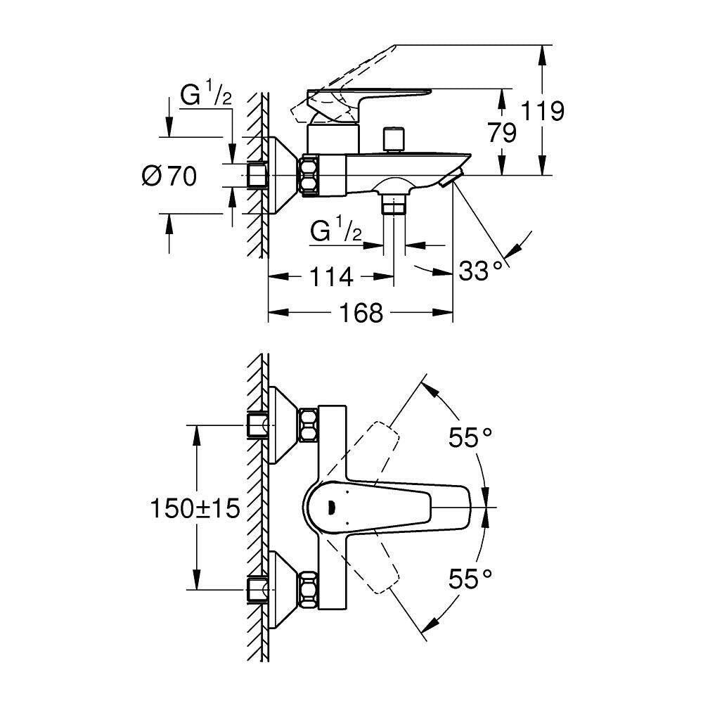 Grohe Bauedge kádcsaptelep (23604001)