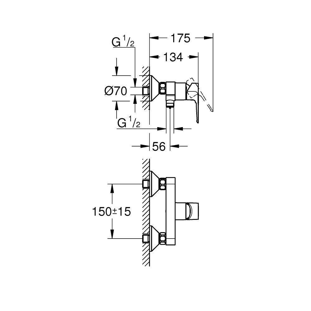 Grohe Bauloop zuhanycsaptelep (23633001)