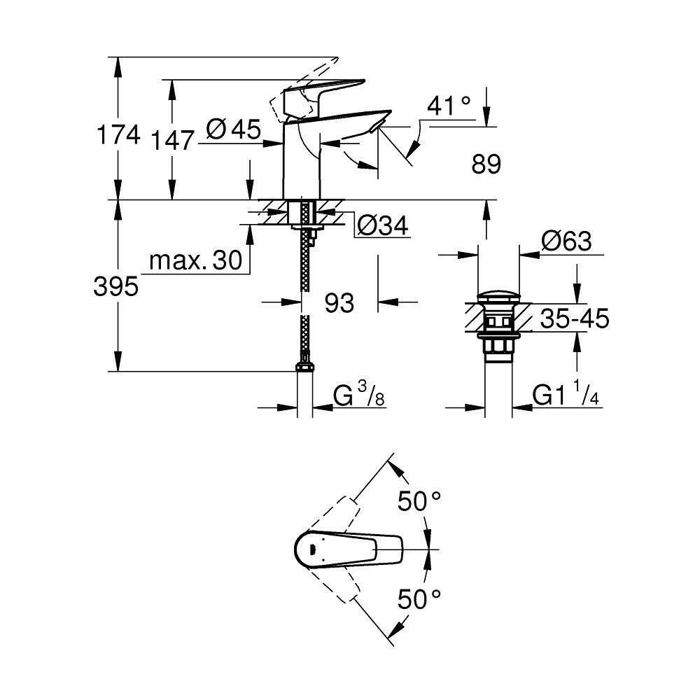 Grohe Bauedge mosdócsaptelep (23895001)
