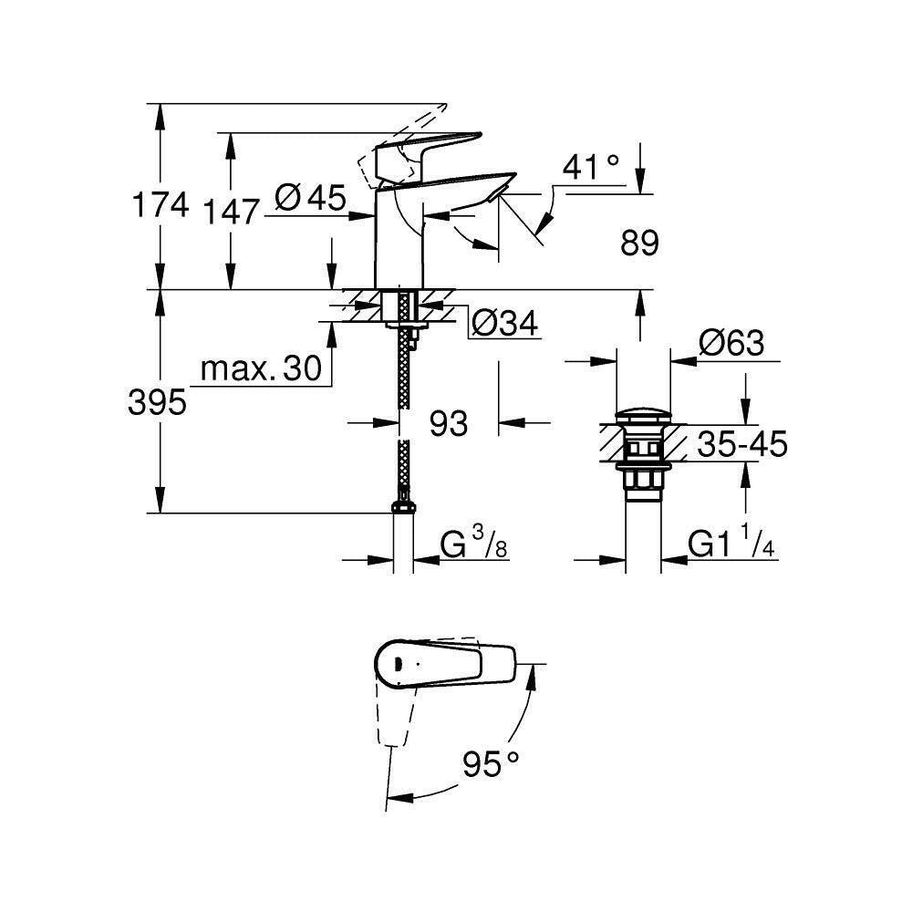 Grohe Bauedge mosdócsaptelep "Klikk" S (23899001)