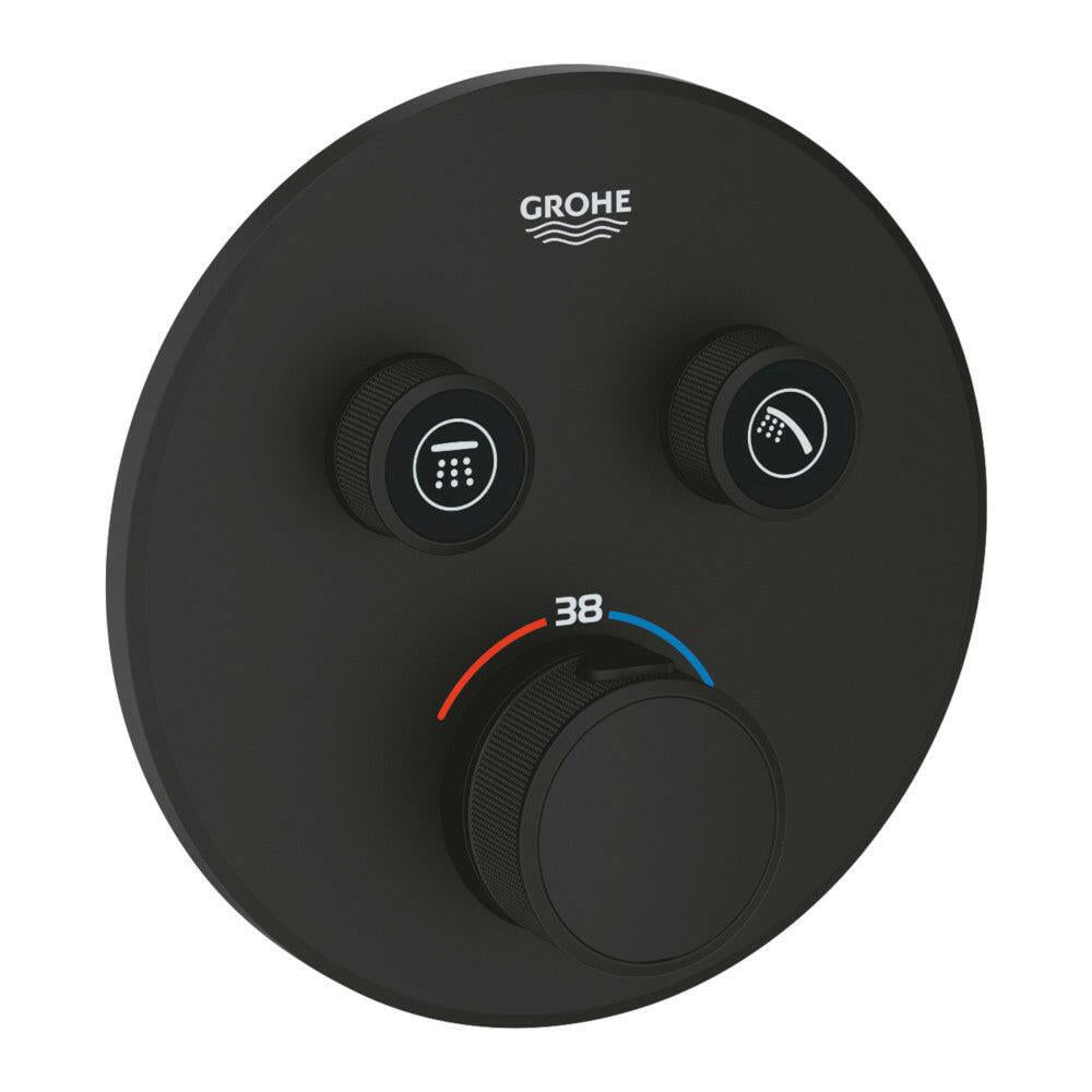 Grohe Grohtherm SmartControl termosztátos keverő, 2 - utas váltóval, szín: phantom black (29507KF0)