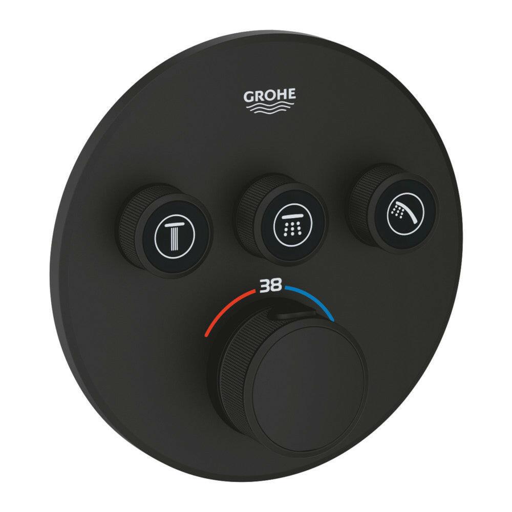 Grohe Grohtherm SmartControl termosztátos keverő, 3 - utas váltóval, szín: phantom black (29508KF0)