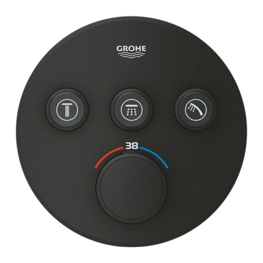 Grohe Grohtherm SmartControl termosztátos keverő, 3 - utas váltóval, szín: phantom black (29508KF0)