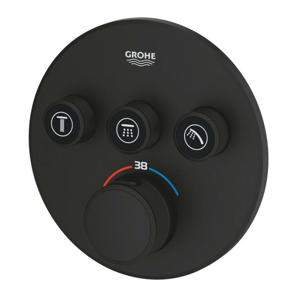 Grohe Grohtherm SmartControl termosztátos keverő, 3 - utas váltóval, szín: phantom black (29508KF0)