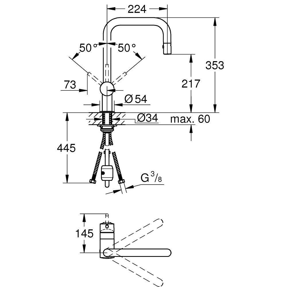 Grohe Minta mosogató csaptelep (32322000) - kifutó