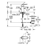 Grohe Eurosmart Cosmopolitan egykaros mosdócsaptelep, S, króm 3282500E-1