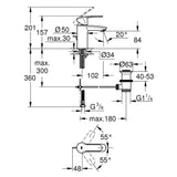 Grohe Eurostyle mosdócsaptelep húzórudas leeresztő - kifutó-1