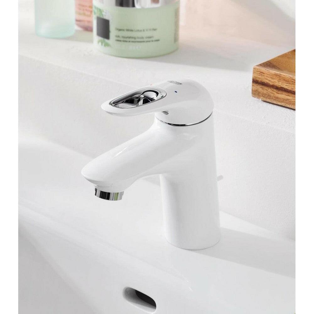 Grohe Eurostyle mosdó csaptelep fehér Automata Pop - up leeresztőgarnitúrával (33558LS3)