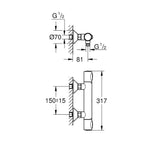 Grohe Grohtherm 500 Termosztátos Zuhanycsaptelep-1