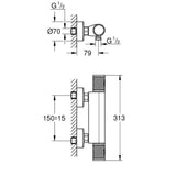 Grohe Grotherm 1000 termosztátos zuhanycsaptelep-1