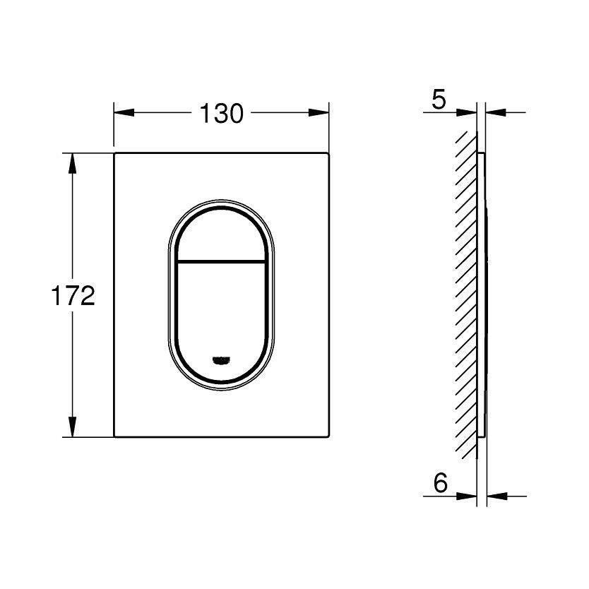 Grohe Arena Cosmopolitan S nyomólap, fehér (37624SH0)