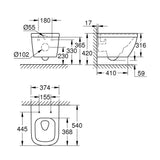 Grohe Euro Ceramic fali wc perem nélküli-1