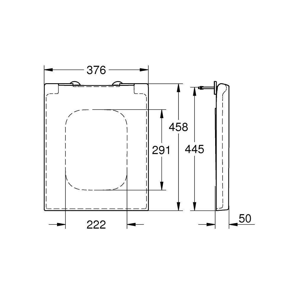 Grohe Cube Ceramic WC ülőke tetővel, soft close (39488000)