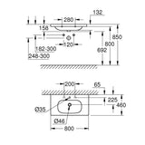 Grohe Euro Ceramic ráépíthető mosdókagyló 80 - kifutó-1