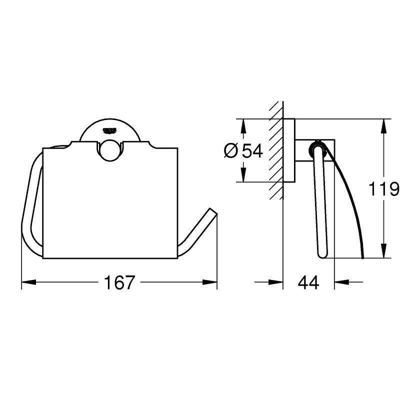 Grohe Essentials WC - papír - tartó króm