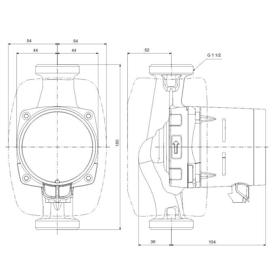 GRUNDFOS ALPHA2 25-40 180 mm 230V 6H-1