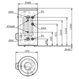 Hajdu STXL 160C HMV tároló hőszivattyús rendszerhez, nagy felületű hőcserélővel, 160 l.-1