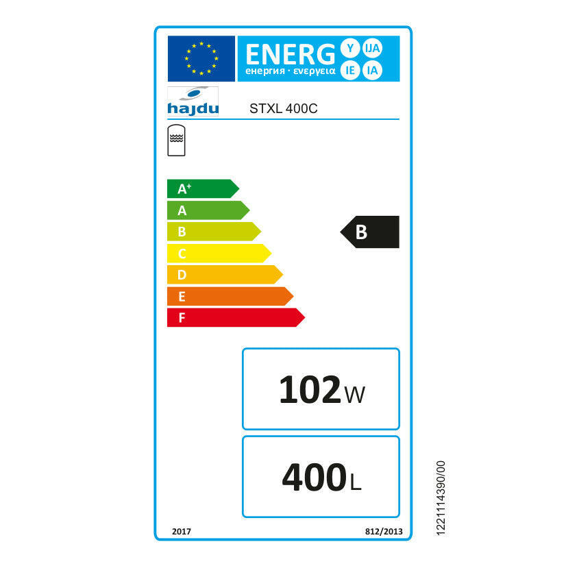 Hajdu STXL 400C HMV tároló hőszivattyús rendszerhez, nagy felületű hőcserélővel 400 literes-2