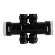 Hakatherm SkyFlow Push Alpex T - idom szűkített kereszt, dupla 20x2 - 10x1,3 szürke (TT - PKD2010G)