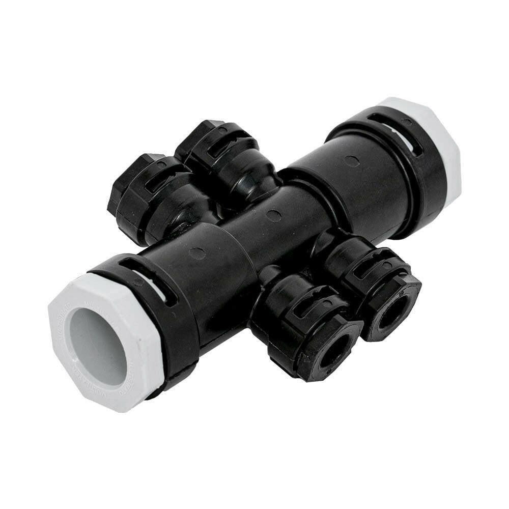 Hakatherm SkyFlow Push Alpex T - idom szűkített kereszt, dupla 20x2 - 10x1,3 szürke (TT - PKD2010G)