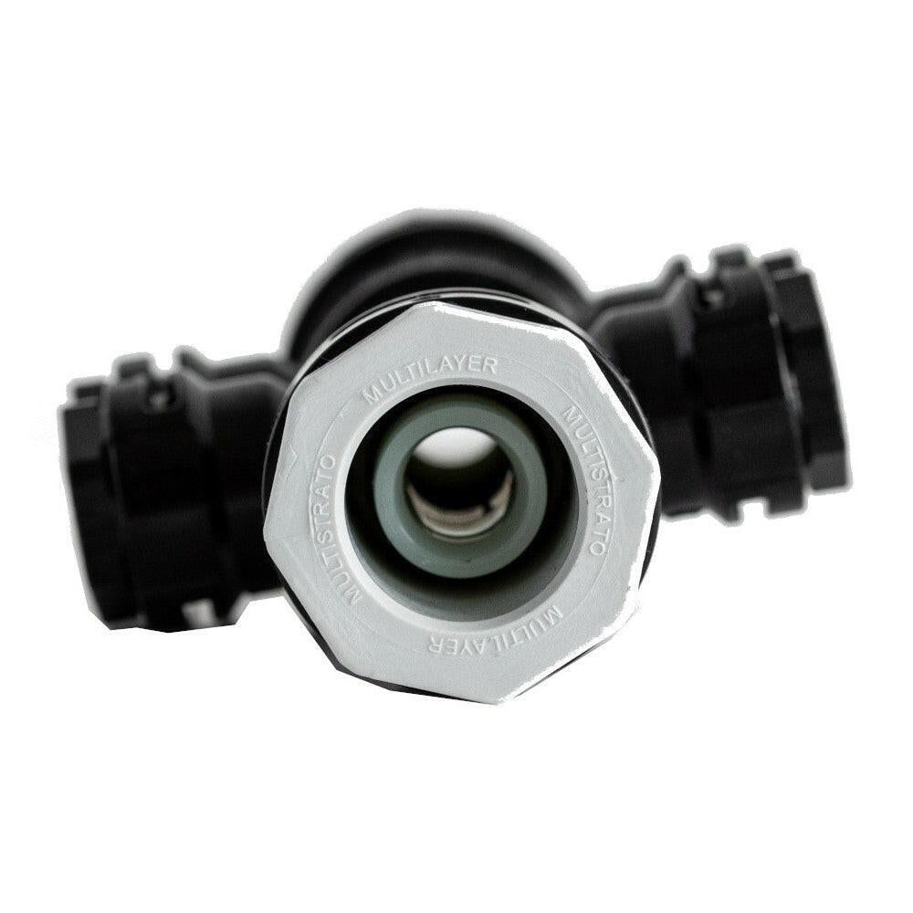 Hakatherm SkyFlow Push Alpex T - idom szűkített kereszt, dupla 20x2 - 10x1,3 szürke (TT - PKD2010G)