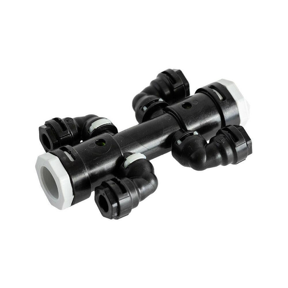 Hakatherm SkyFlow Push Alpex T - idom szűkített kereszt patkó, dupla 20x2 - 10x1,3 szürke (TT - PKPD2010G)