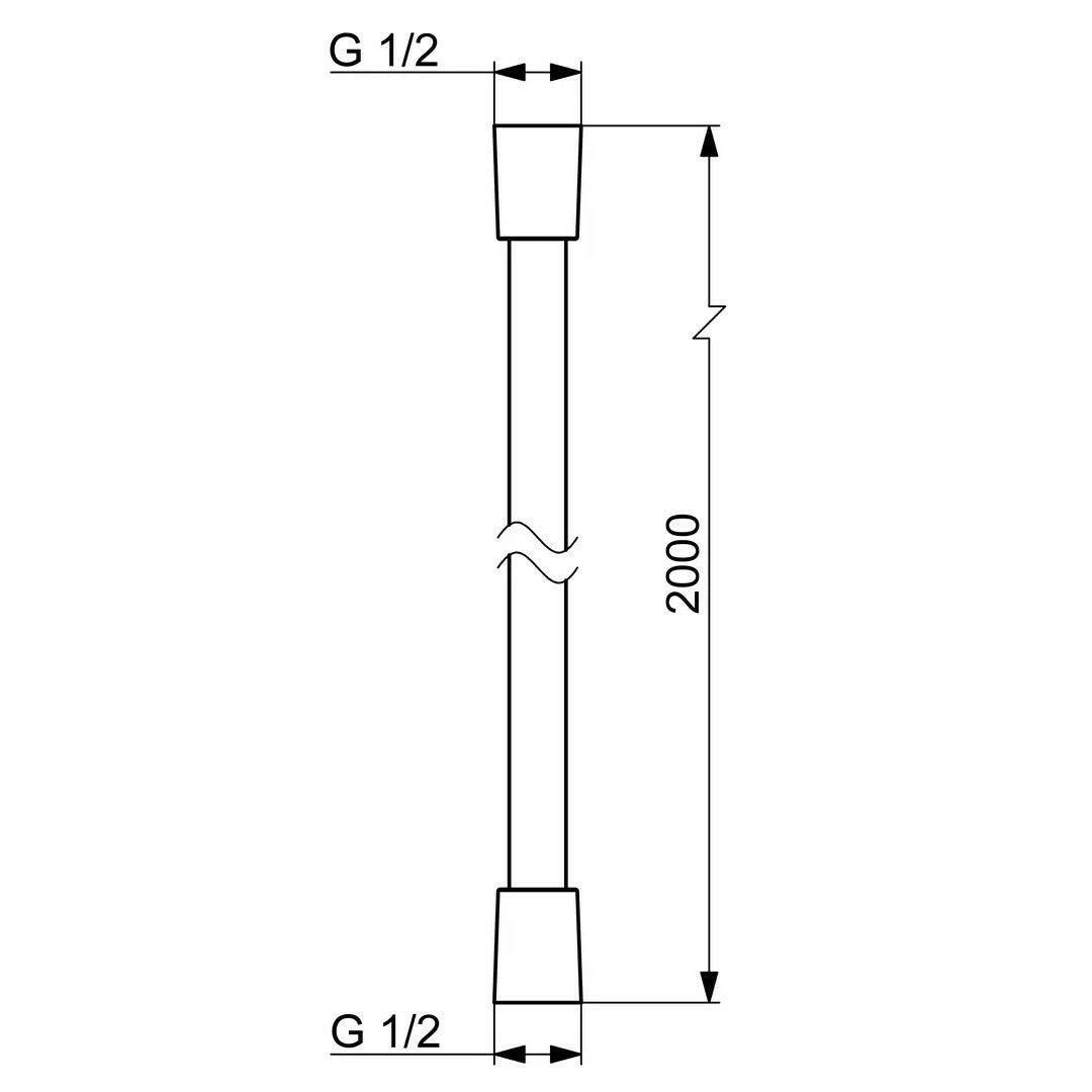 Hansa Basic zuhanygégecső 200 cm csavarodásmentes ( 4120200 )