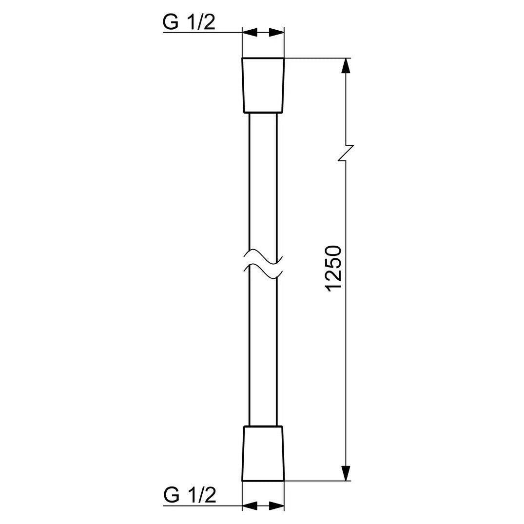 Hansa Basic zuhanygégecső 125 cm csavarodásmentes ( 4120400 )