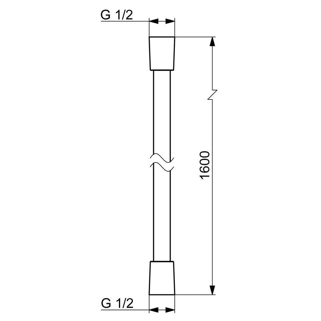 Hansa Basic zuhanygégecső 160 cm csavarodásmentes ( 4120500 )