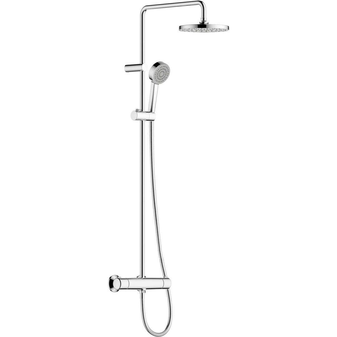 Hansa Basic zuhany rendszer termosztátos, fix fejzuhannyal 200mm(kerek), 1 funkicós fejjel ( 55350110 )