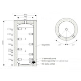 Heizer PUS-1000 puffertároló szigeteléssel, hőcserélő nélkül-1
