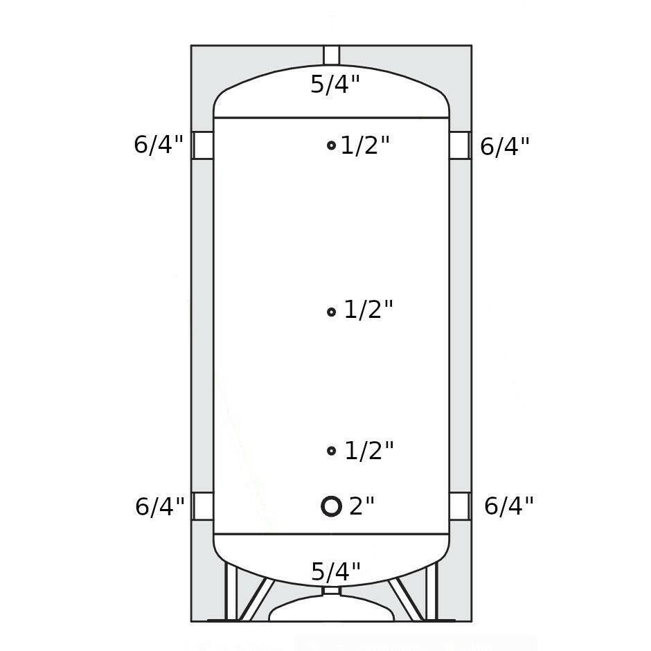 Heizer ACR - 1 - CH puffertároló folyadékhűtőhöz, szigetelés, ( - 10°C +90°C), hőcserélő nélkül, 100l (ACRCH1)