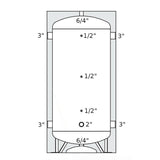 Heizer ACR-8-CH puffertároló folyadékhűtőhöz, szigetelés, (-10°C +90°C), hőcserélő nélkül, 800l-1