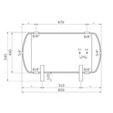 Heizer ARO-1 puffertároló fekvő, szigetelés, tűzihorganyzott (-10°C +60°C), hőcserélő nélkül, 100l-1