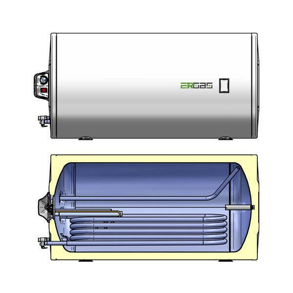 Heizer PLUS - RHB - 202 3kW fali indirekt tároló fekvő, elektromos fűtőbetéttel 200l (PLUS - RHB - 202)