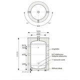 Heizer PUS-100 puffertároló hőcserélő nélkül, fix szigetelés-1