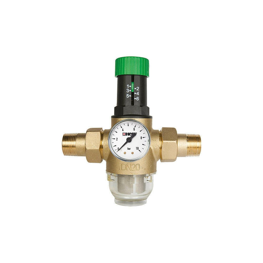 HERZ víznyomás csökkentő sárgaréz kupakkal 3/4" PN16 70C° - ig