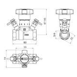 HERZ STRÖMAX-GN SZABÁLYOZÓSZELEP 3/4" + mérőcsonk-1