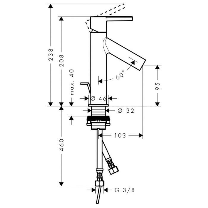 Hansgrohe Axor Starck 100 mosdó csaptelep-1