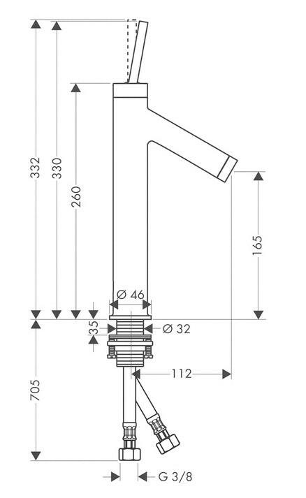 Hansgrohe Axor Starck 170 mosdó csaptelep-1