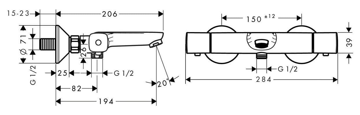 Hansgrohe Ecostat Universal kádtermosztát-1