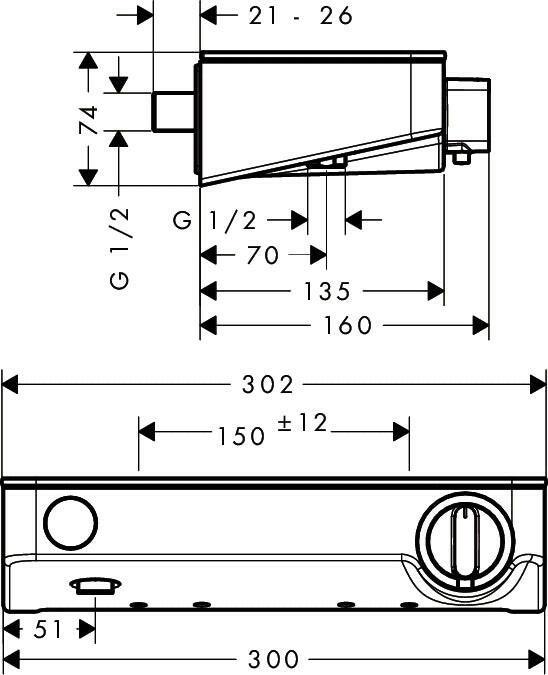 Hansgrohe ShowerTablet Select 300 zuhany termosztát