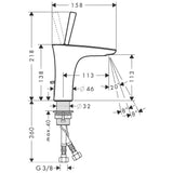 Hansgrohe PuraVida mosdócsaptelep automata lefolyóval - kifutó-3