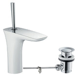 Hansgrohe PuraVida mosdócsaptelep automata lef. fehér/króm - kifutó-1