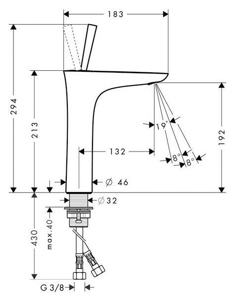 Hansgrohe PuraVida mosdócsaptelep 200 Push-Open fehér/króm - kifutó-2