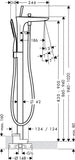 Hansgrohe PuraVida kádcsaptelep szabadon álló - kifutó-2