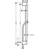 Hansgrohe Unica Zuhanyrúd  Pulsify 65cm, toló csúszkával és zuhanytömlővel-1