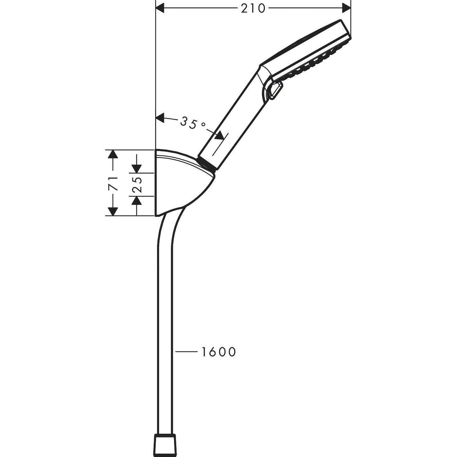 Hansgrohe Vernis Blend Vario zuhanytartó szett 160 cm - es zuhanytömlővel