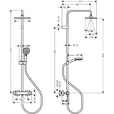 Hansgrohe Vernis Shape Showerpipe 230, 1 jet, zuhanytermosztáttal, projekt csomag (2 db)-0